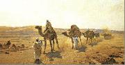 Ludwig Hans Fischer An Arab Caravan. France oil painting artist